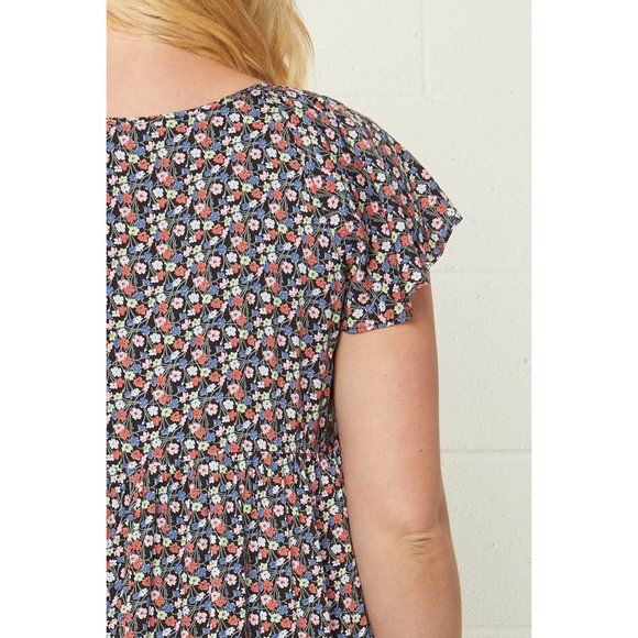 Entro Micro Floral Tiered Dress - Picture 6 of 6